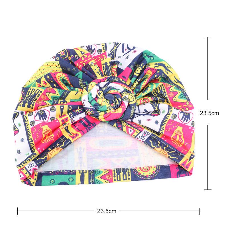 New Women African Print Pleated Turban Knotted Headwraps Elastic Head Scarf Floral Beanie Chemo Cap Bandana Headwear Hair Covers
