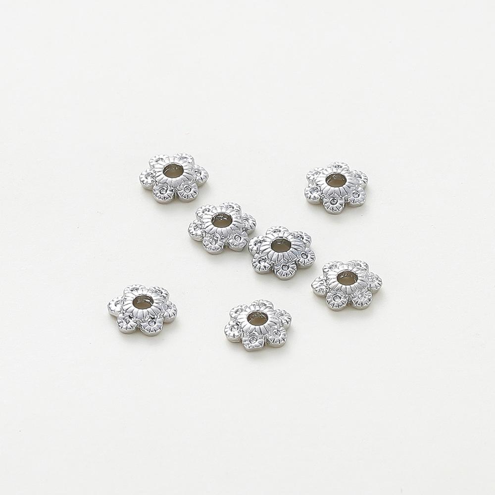 20pcs/lot 14K 18K Gold Color Tibetan Flower Beads Caps Tassel Loose Spacer Tray Beads For DIY Jewelry Making Accessories