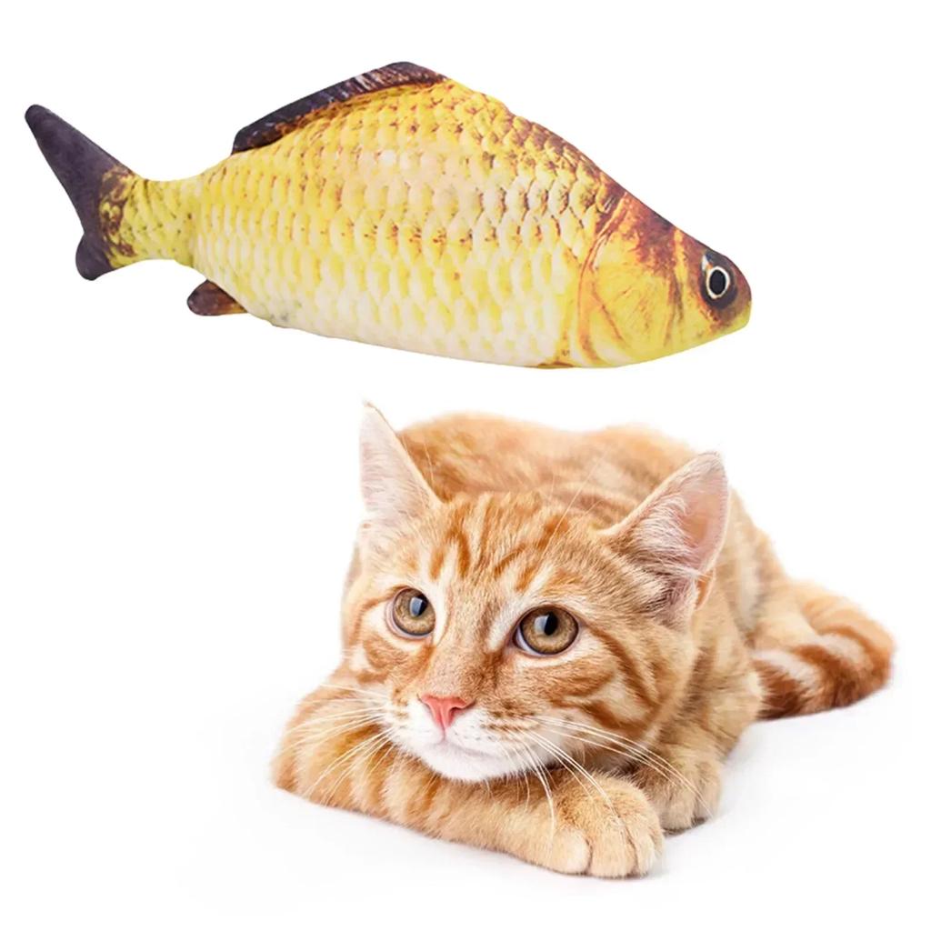 Cat Toy Fish Usb Charger Fish Interactive Electronics Realistic Pet Cat Chew and Bite Toy Pet Supplies Cats & Dogs Products Home