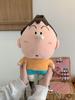 Crayon Shin-chan Shiro Embroidered Plush Backpack - Cute Anime Double Shoulder Bag