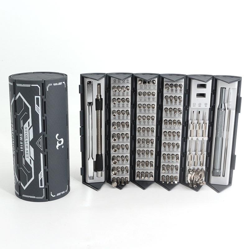 128-in-1 Multifunction Screwdriver Set with Roll-up Bit Storage for Home Repair