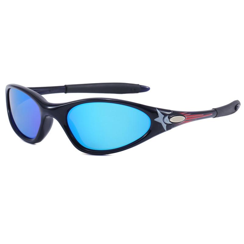 European and American sunglasses for men and women TR Retro Oval Frame Outdoor Cycling and Driving Sunglasses minute