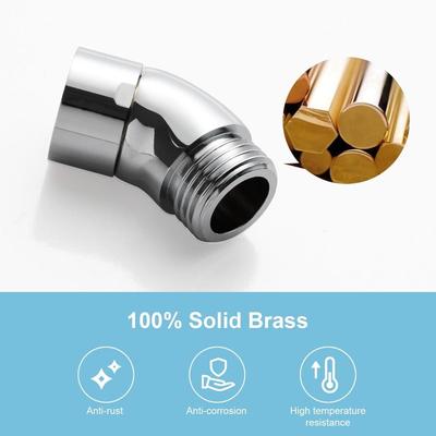 New Copper Shower Head Elbow Adapter 135 Degrees Silver Arm Angle Adapter Adjust Bend Angle
