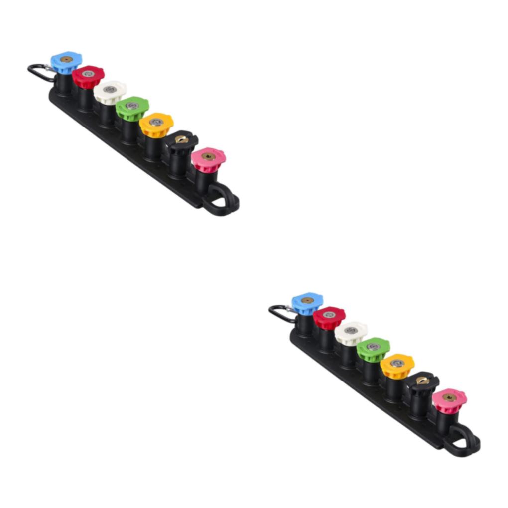 Vârfuri de spălat cu presiune Accesoriu pentru curățarea Set duze de pulverizare pentru spălator cu presiune Baza cu 7 găuri