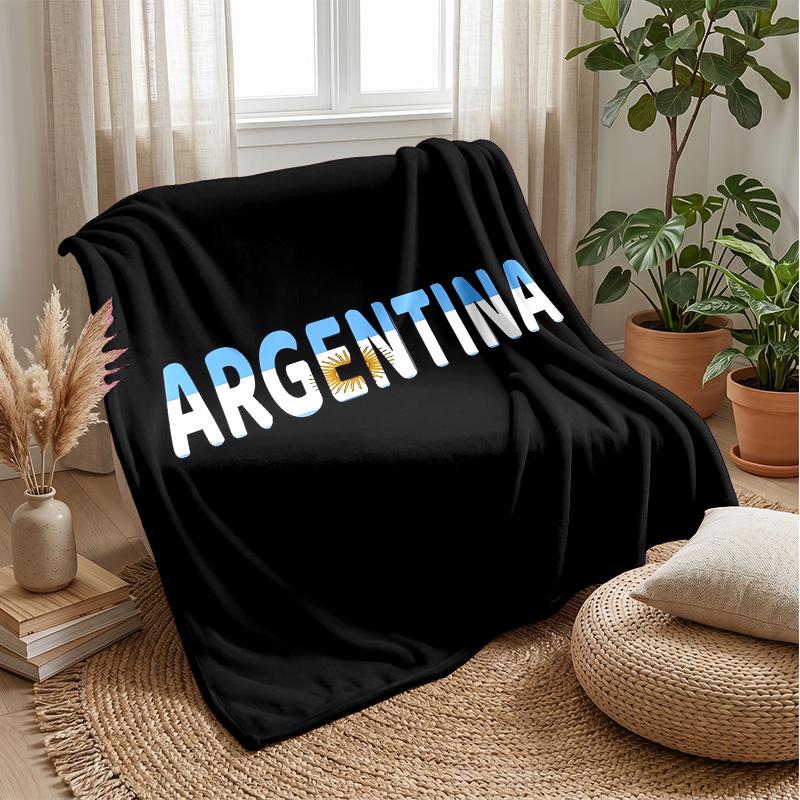 Argentina national football team Theme blanket Soft Flannel Blanket Plush Throw Blanket Cozy Sofa Bed Blanket for Home Decor