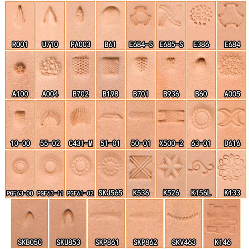 Leather Carving Printing Manual DIY Leather Alloy Printing Tools Special Printing Tools for Carving and Knocking Flowers K536