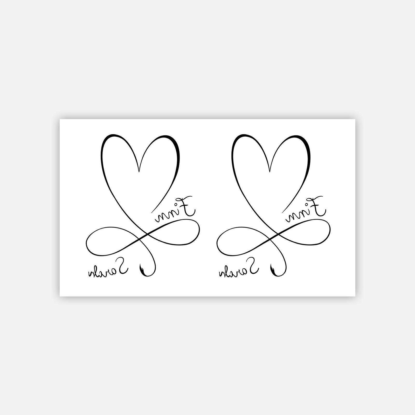 Love Unlimited Symbol Tattoo Sticker, Waterproof And Long-Lasting, Gentle Shoulder Model, Simulated Tattoo Sticker. 6*10
