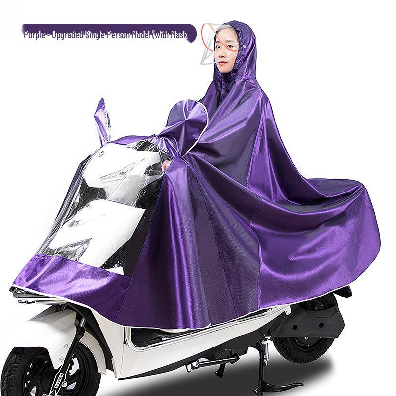 Unisex Full-Body Rain Cape for Electric Scooters - XL Size, Bicycle Foot Cover, Anti-Heavy Rain Protection for Two Riders