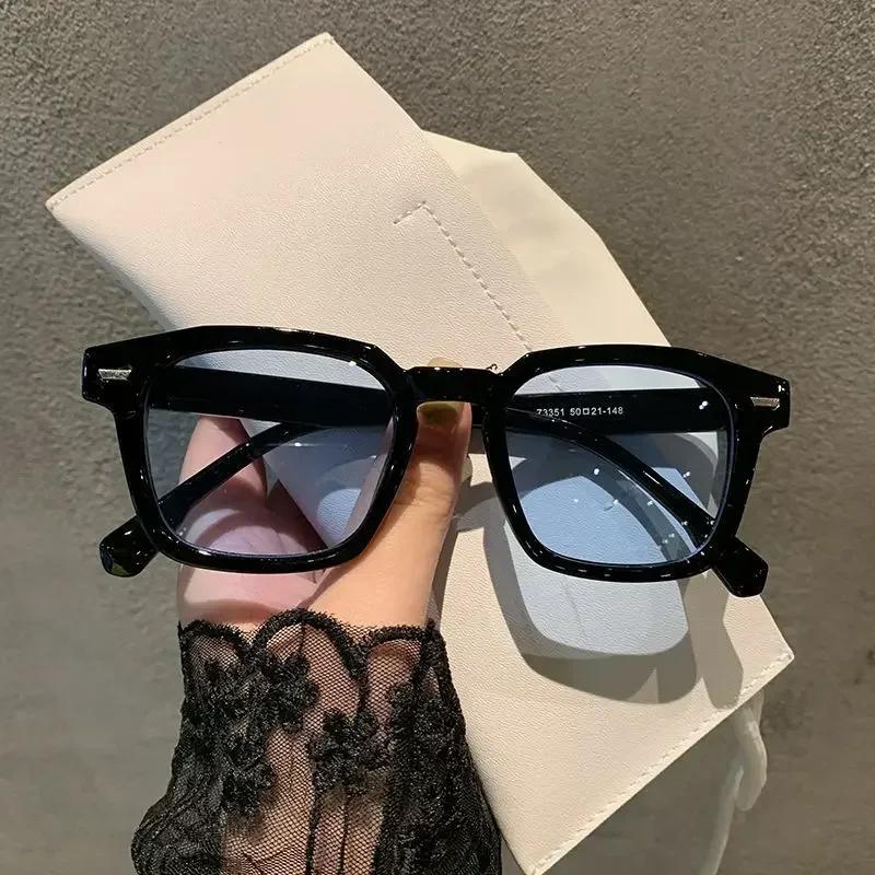 Fashion Ins Marine Sunglasses Women Summer Square Frame Glasses High Quality Street Style Shooting Shades Trendy Accessory