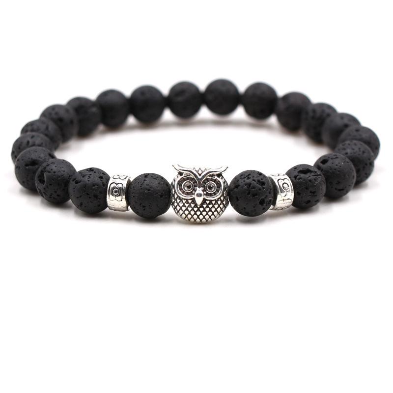 

Браслет из натурального вулканического камня и тигрового глаза 8 мм - Модные украшения 2020