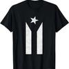 Puerto Rico White Roses Inside Black Flag TShirt