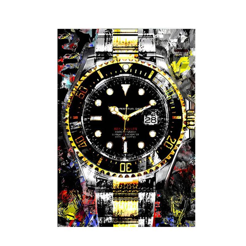 Fashion Watch Canvas Paintings Poster and Printing Modern Graffiti Art Wall Pictures for Living Room Home Decoration Cuadros