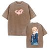 Anime T-shirt Marin Gothic Y2k Washed T Shirt Men Women Clothing Summer Short Sleeve Cotton Tees Tops