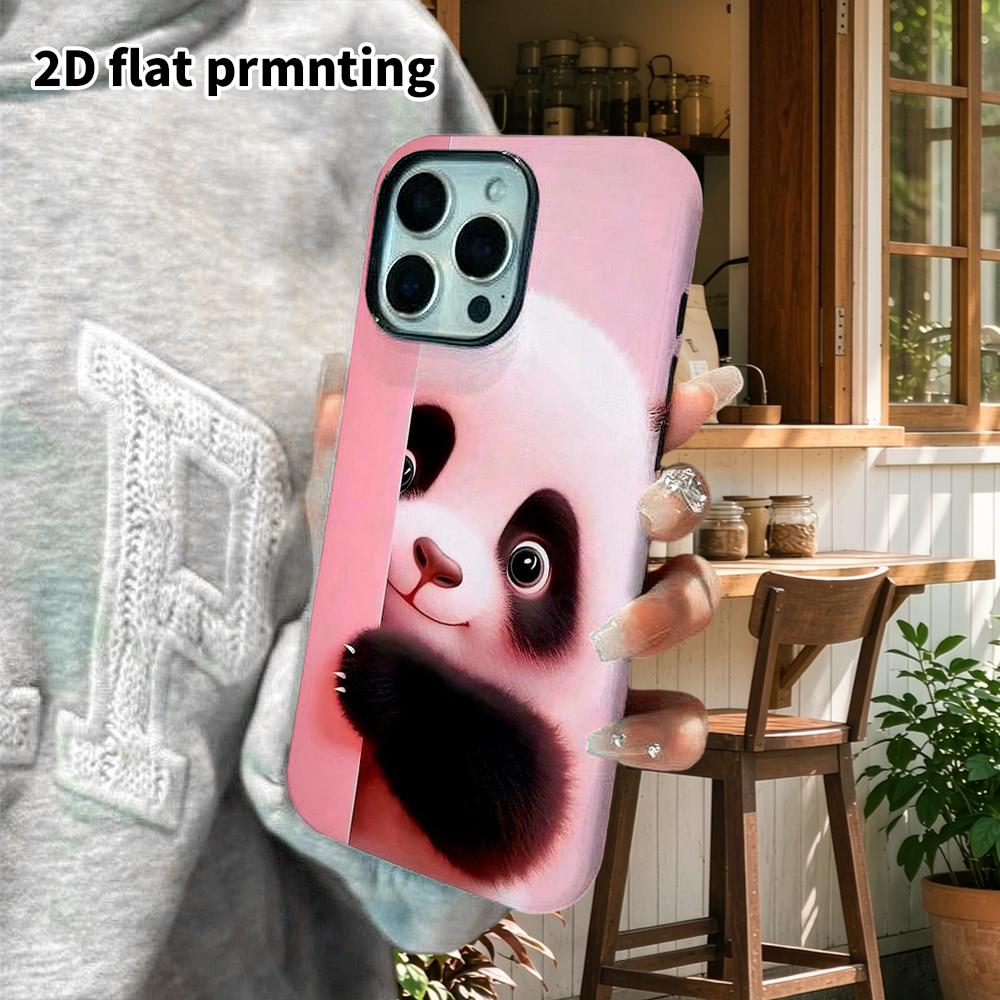 Phone Case: 2D Flat Design Suitable for iPhone 18 17 16 15 14 13 Pro Film Protective Case, Couple Style, Probe Little Panda, Christmas and Halloween G