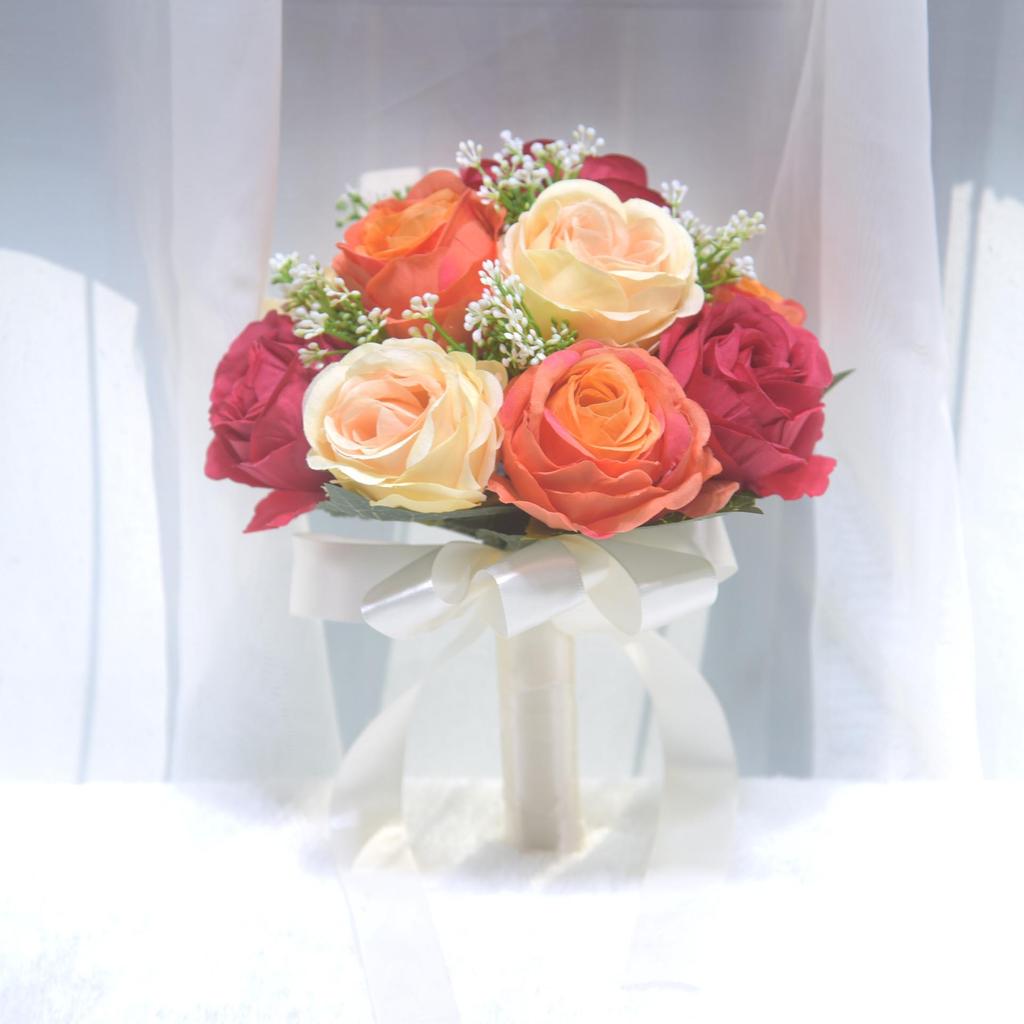 European Style Bridal Bouquet - Artificial Wedding Photography and Home Decoration Flowers