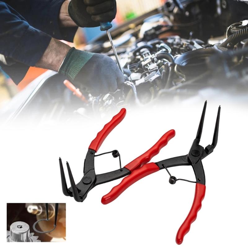 Snap Rings Pliers Removal Tool Clamps for Tight Space Narrow Work Environment High Strength Alloy Steel Ergonomic Handle