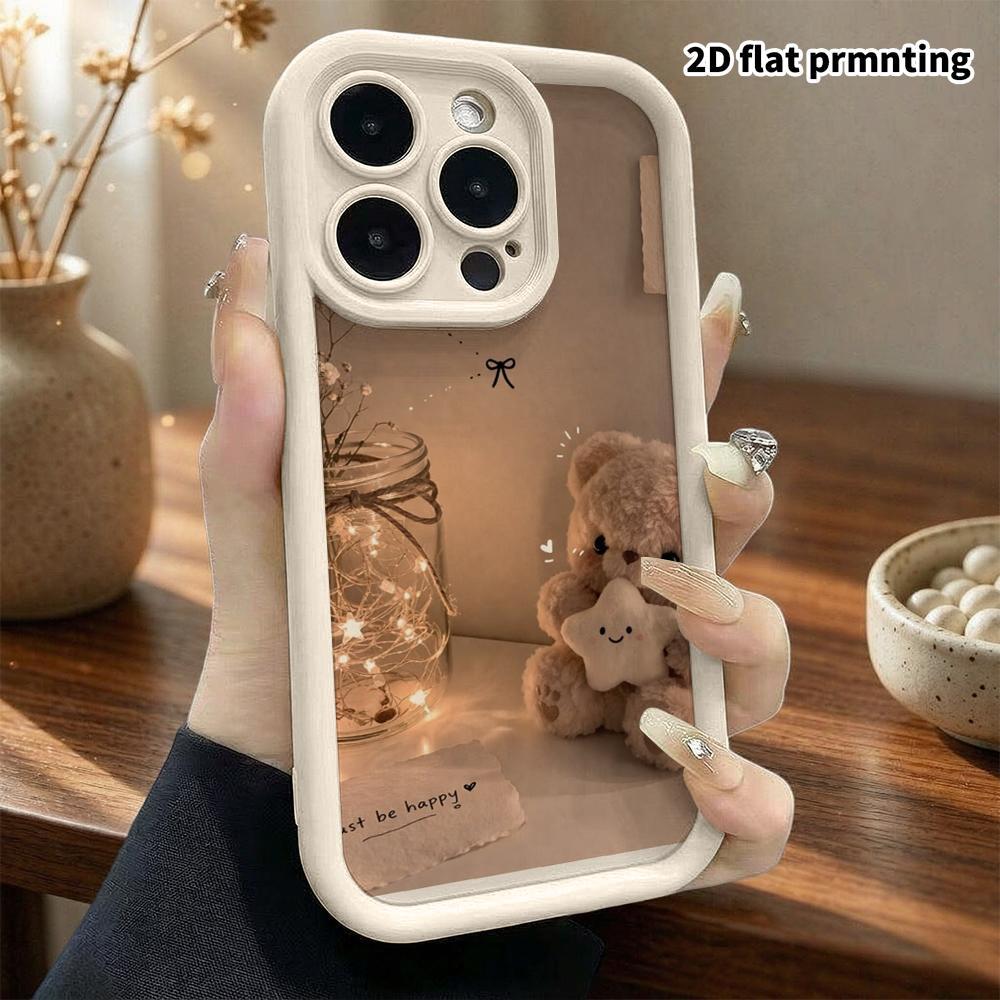 Phone Case: 2D Flat Design Suitable for iPhone 18 17 16 15 14 13 Pro Step Protection Case, Warm Light Healing, Christmas and Halloween Gift