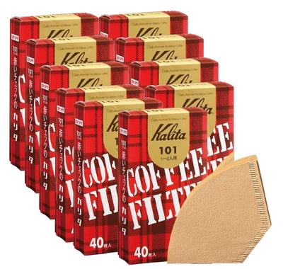 Kaffeefilter 101 Filterpapier Boxed für 1 bis 2 Personen 40 Stück x 10 Box Set Braun #11141