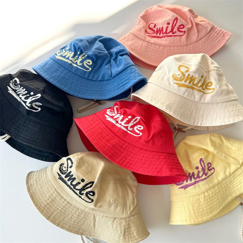 Baby Kids Hat 50-52cm 2-4 Years Spring Summer Thin Bucket Hat Sunscreen Sunhat Outdoor Travel Casual Hat for Boys Girls