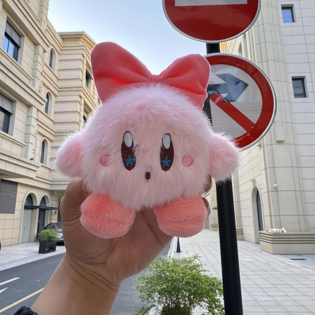 Strawberry Bow Kirby Star Plush Keychain Pendant Doll