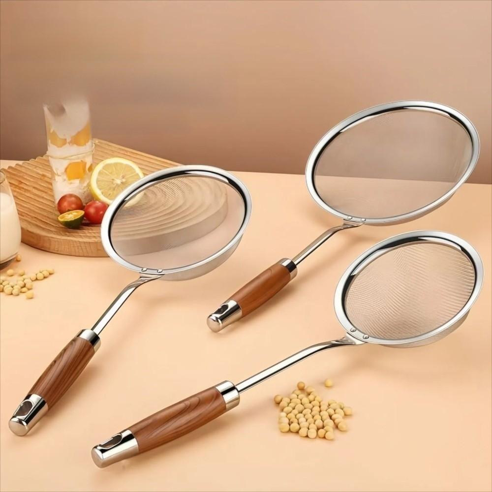Mesh Filter Spoon Net Leak Fruit Juice Dregs Separator Durable Soup Strainer  Kitchen Sieve
