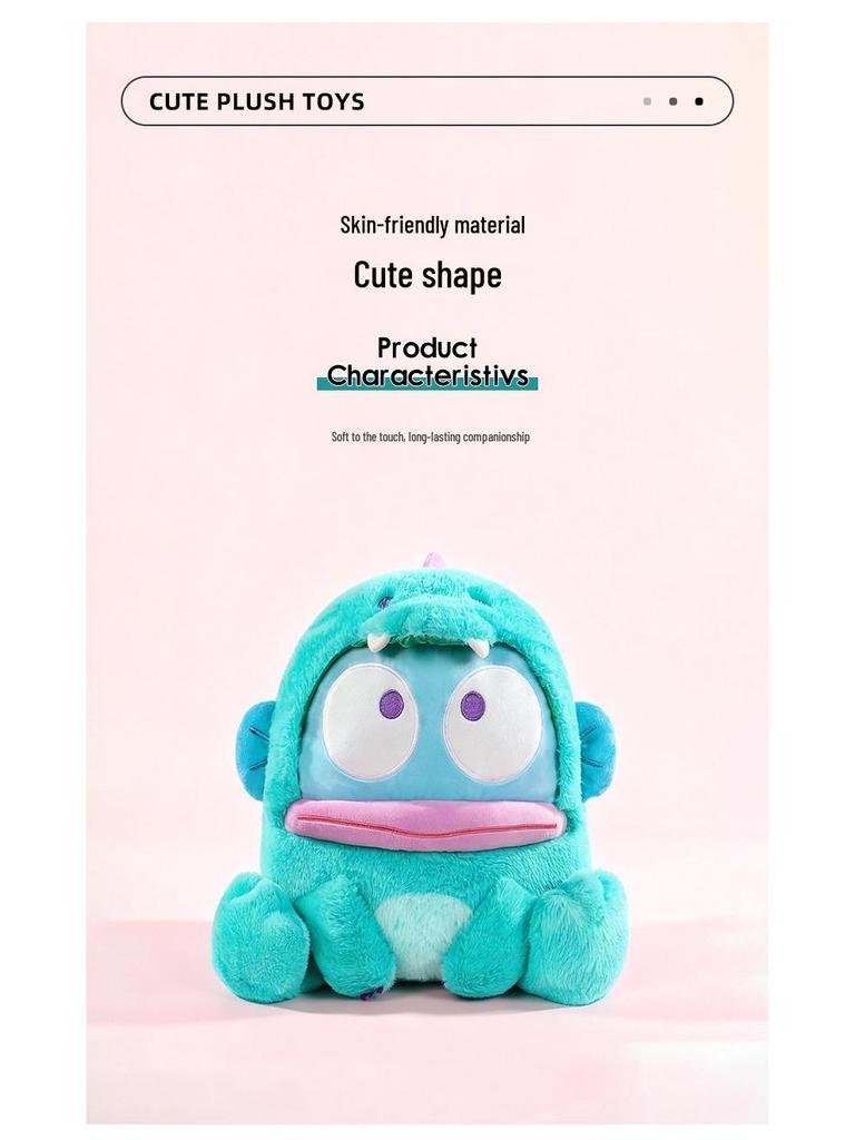 Ugly Fish To Dinosaur Plush Toy: Cute Half-Fishman Cushion and Mermaid Cloth Doll