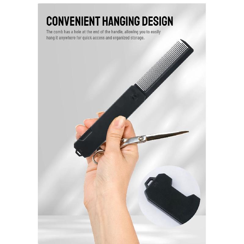 Mulitfunctional Folding Hair Comb Wide Tooth Oil Head Styling Beard Comb Hair Clipper Combs 1/2/3 In1 Portable Hairdressing Comb