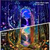 Heynvioo Blacklight Forest Tree Tapestry UV Reactive Moon Tapestry Trippy Galaxy Space Tapestries Fantasy Landscape Tapestries Aesthetic Plant Wall