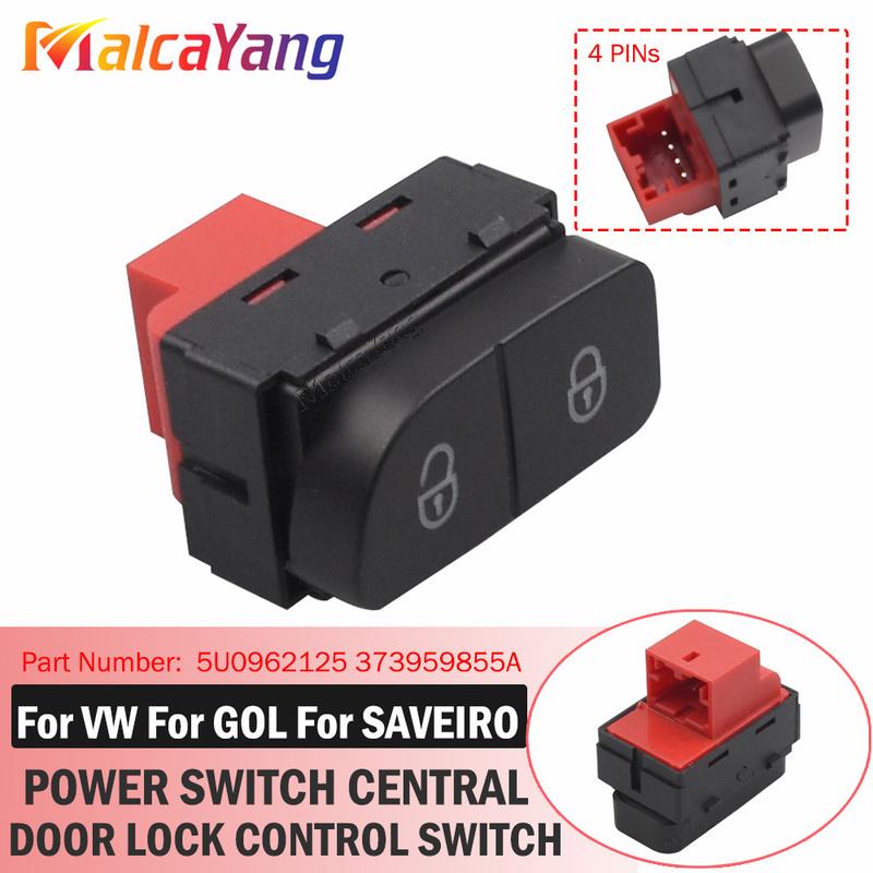 5U0962125 For VW FOX GOL GV Power Switch Central Door Lock Control Switch Regulator Button 19008 5U0 962 125 373959855A