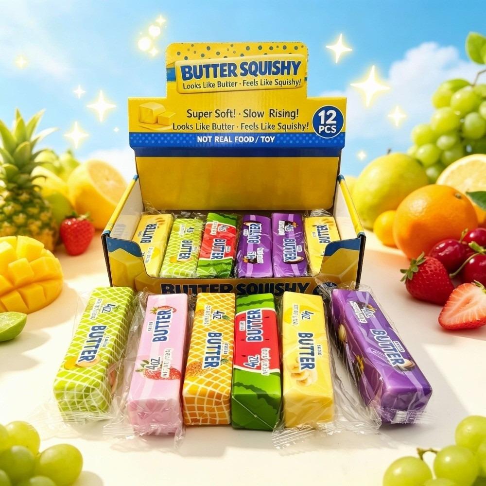 Slow Rising Butter Stick Fidget Toy Slow Rebound Butter Stick Squeezing Toy Desk Gifts