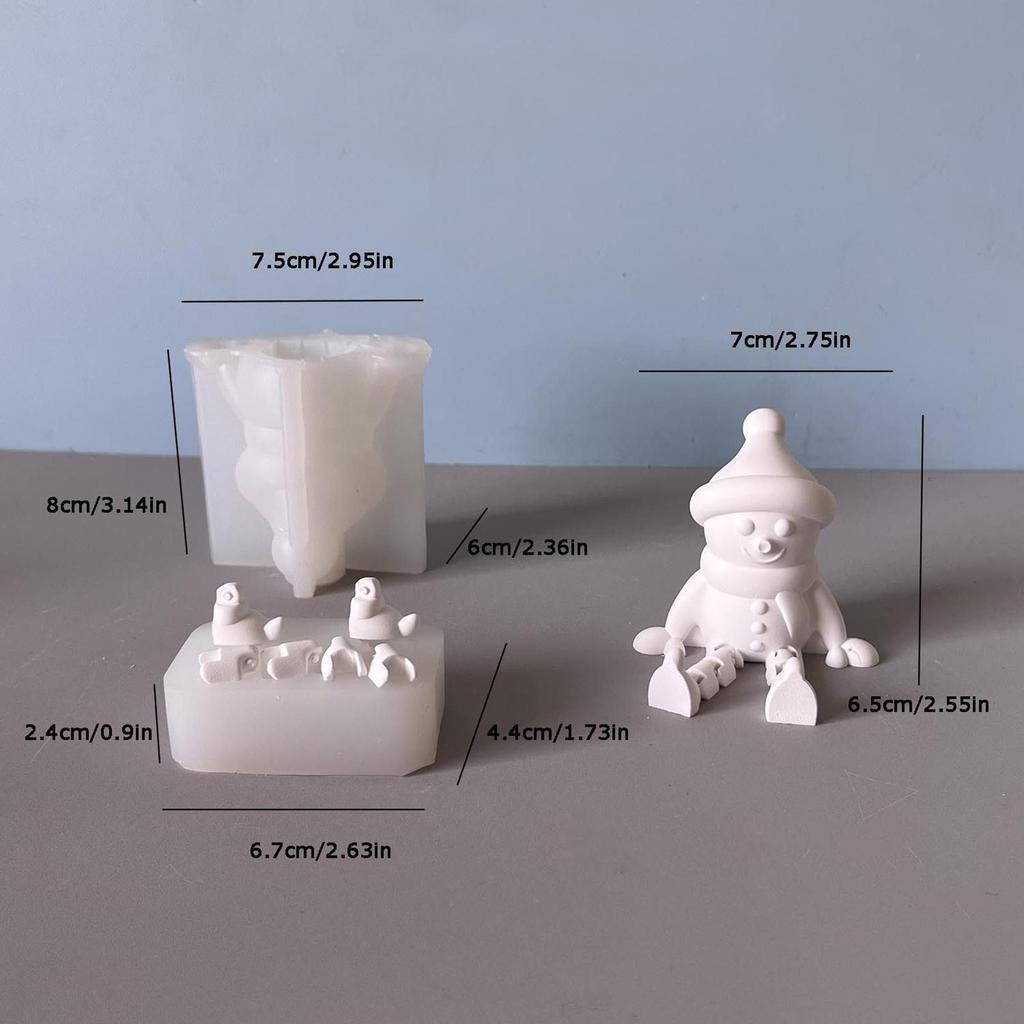 Christmas Resin Molds Scented Candle Molds Seasonal Holiday Epoxy Casting Home Decor Craft Moulds For Polymer Art Craft Soap