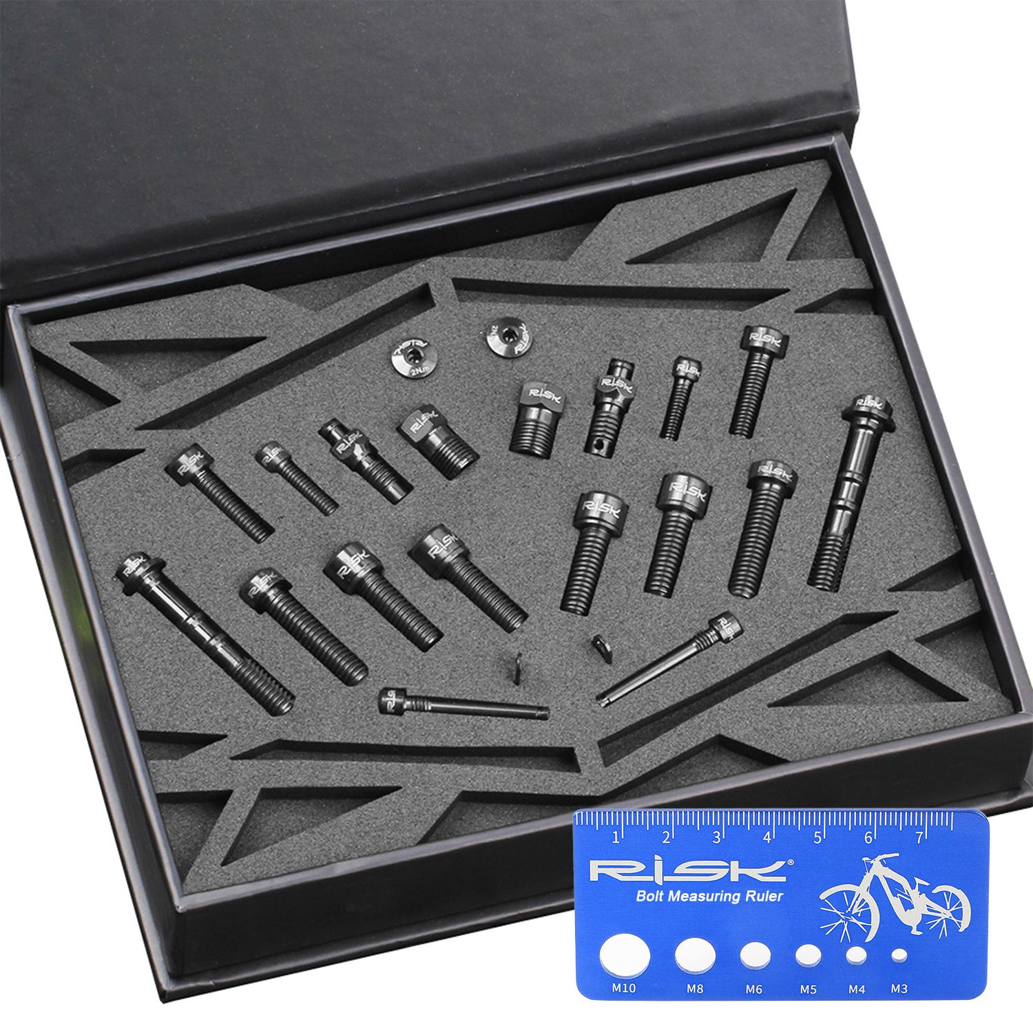 

Велосипедная цветная коробка с винтами для тормозных дисков, титановый сплав для горного велосипеда, комплект титановых винтов M7000/8000