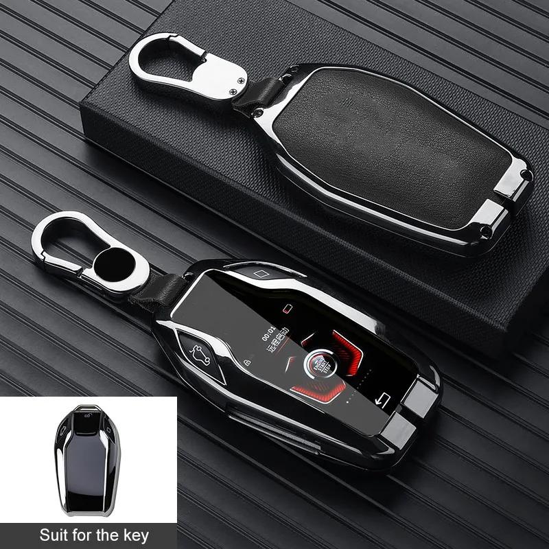 Zinc Alloy for BMW G30 G12 G11 G32 G31 5 7 Series I8 I15 G01 X3 X4 G02 G05 X5 G07 X7 LED Display Smart Remote Car Key Case Cover