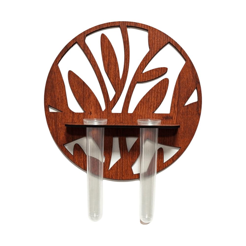 Home Ornaments Hydroponic Planter Shelf Wooden Flower Pot Flower Holder Wall Decoration Indoor Use
