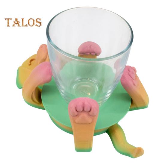 Niedlicher Untersetzer mit Hundemotiv, selbstanpassende Getränkematten, rutschfest, wiederverwendbar, 3D-gedruckt, schützt den Schreibtisch vor Verbrennungen und Kratzern, für die Hausbar