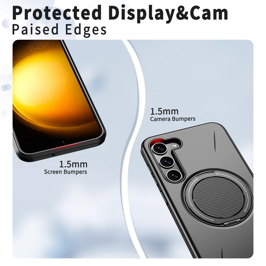 Kickstand Case for Samsung Galaxy S25 FE S24 Ultra S23 Plus A17 A56 A36 A16 A15 A55 A35 A14 A26 Metal Ring Stand Funda Cases