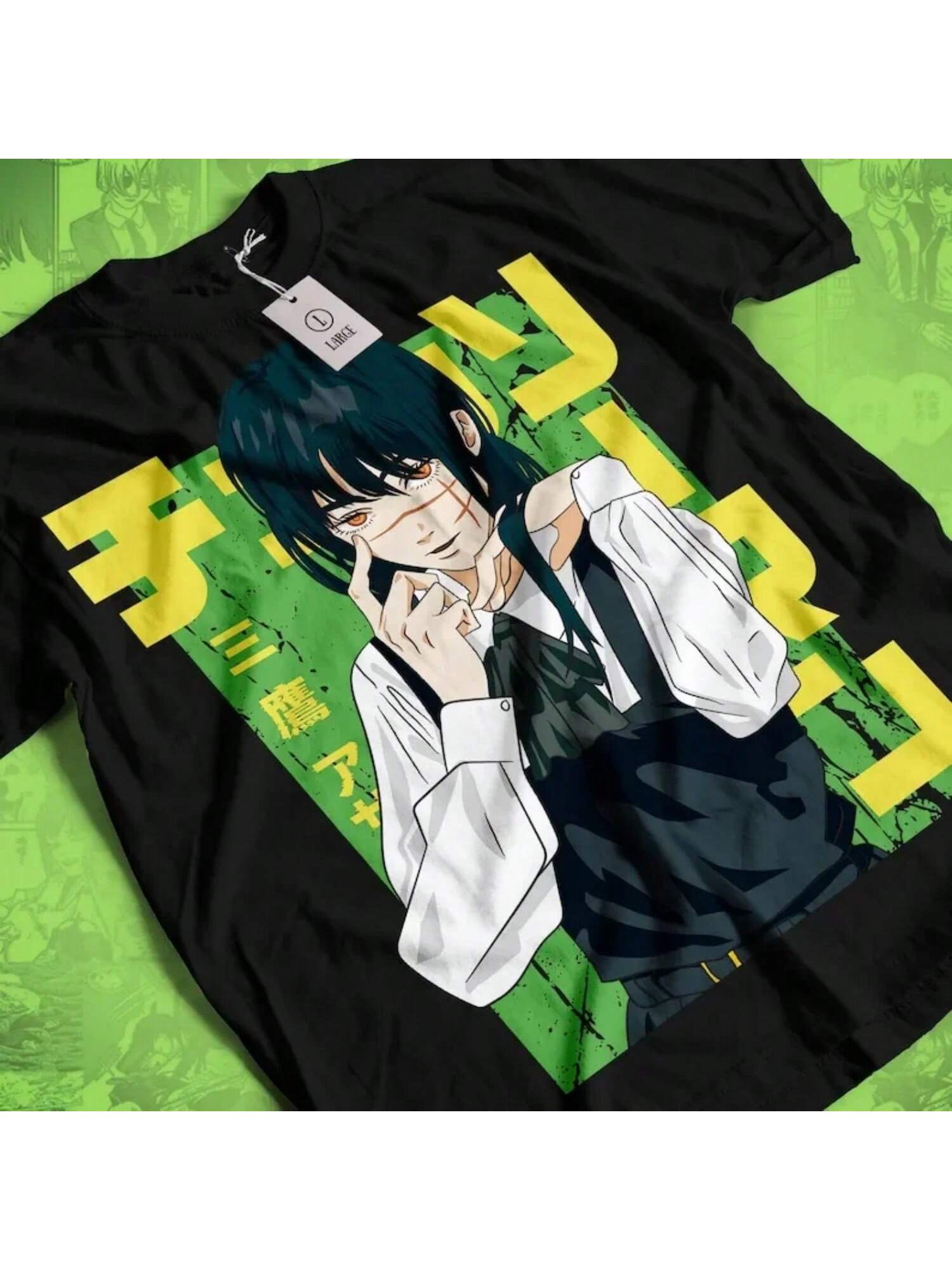 Asa Mitaka Chainsaws Mans Shirt, Chainsawman, Anime Shirt S разноцветный