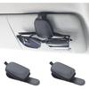 Yuoyar Magnetic Leather Sunglasses Holder for Car, 2 Packs (Black) | Magnetic Car Visor Accessories