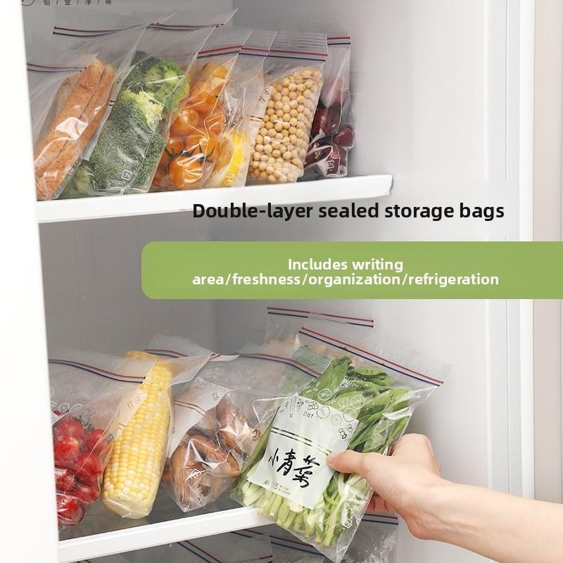 Food Preservation Bags Double Reinforced Seal 3 Sizes Freezer Safe Tight Seal for Leftovers Food Storage
