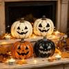 Retro Style Autumn Props 3/4Pcs Vintage Wooden Pumpkin Decor, Rustic Fall Tabletop Centerpiece, Farmhouse Table Decor Halloween Shelf Accent