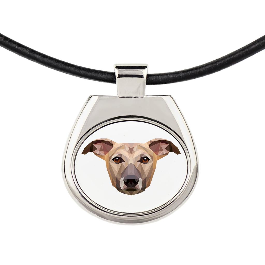 Whippet – Necklace with a geometric design and the inscription "Art-Dog" | Art-Dog