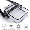 Portable Transparent PVC Shoulder Bag Unisex Clear Crossbody Handbag with Front Pocket Waterproof Lightweight Casual Daily Use