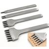 1/2/4/6 Holes Fork Row Hole Punch DIY Leathercraft Tools Hand Piercing Stitching Punching Tool Leather Row Hole Punching Tool