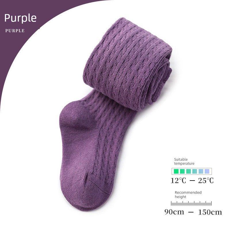 Children's Tights Spring and Autumn Cotton New Style Baby Girl Leggings Girls Solid Color Dance Tights Autumn Thick One-Piece Tights