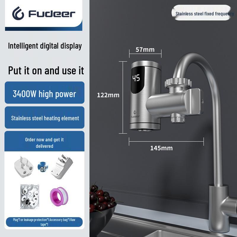 Instant Electric Water Faucet - Quick 3-Second Heating, Hot & Cold Dual-Use, Compact Design for Easy Installation
