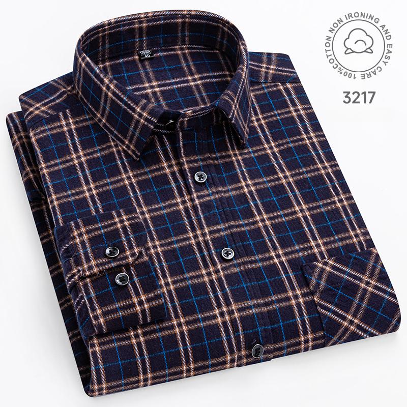 Nuovo in camicia taglia forte 14XL 100% cotone spazzolato manica lunga per uomo vestibilità slim camicia formale tinta unita a quadri morbida elegante