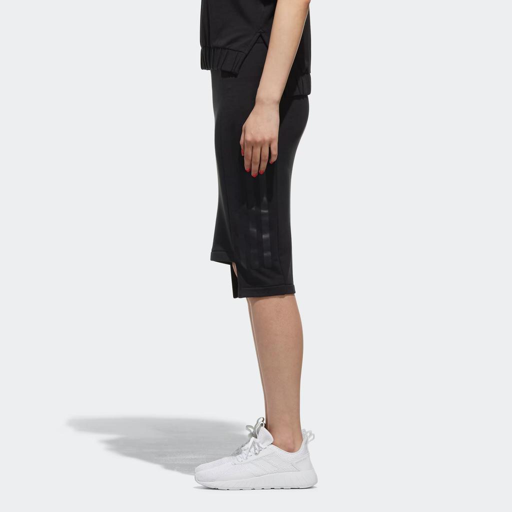 Adidas Neo Simple Sports Striped Mid-Rise Lightweight Casual Skirt Women Skirts Black CV9022