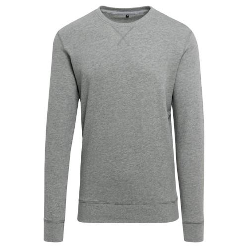 Build Your Brand Unisex Adult Heather Lightweight Crew Neck Sweatshirt