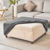 Jacquard Stretch Ottoman Cover S/M 2 Size Living Room Sofa Footrest Stool Slipcover Anti-scratch Pouf Covers Home Decoration