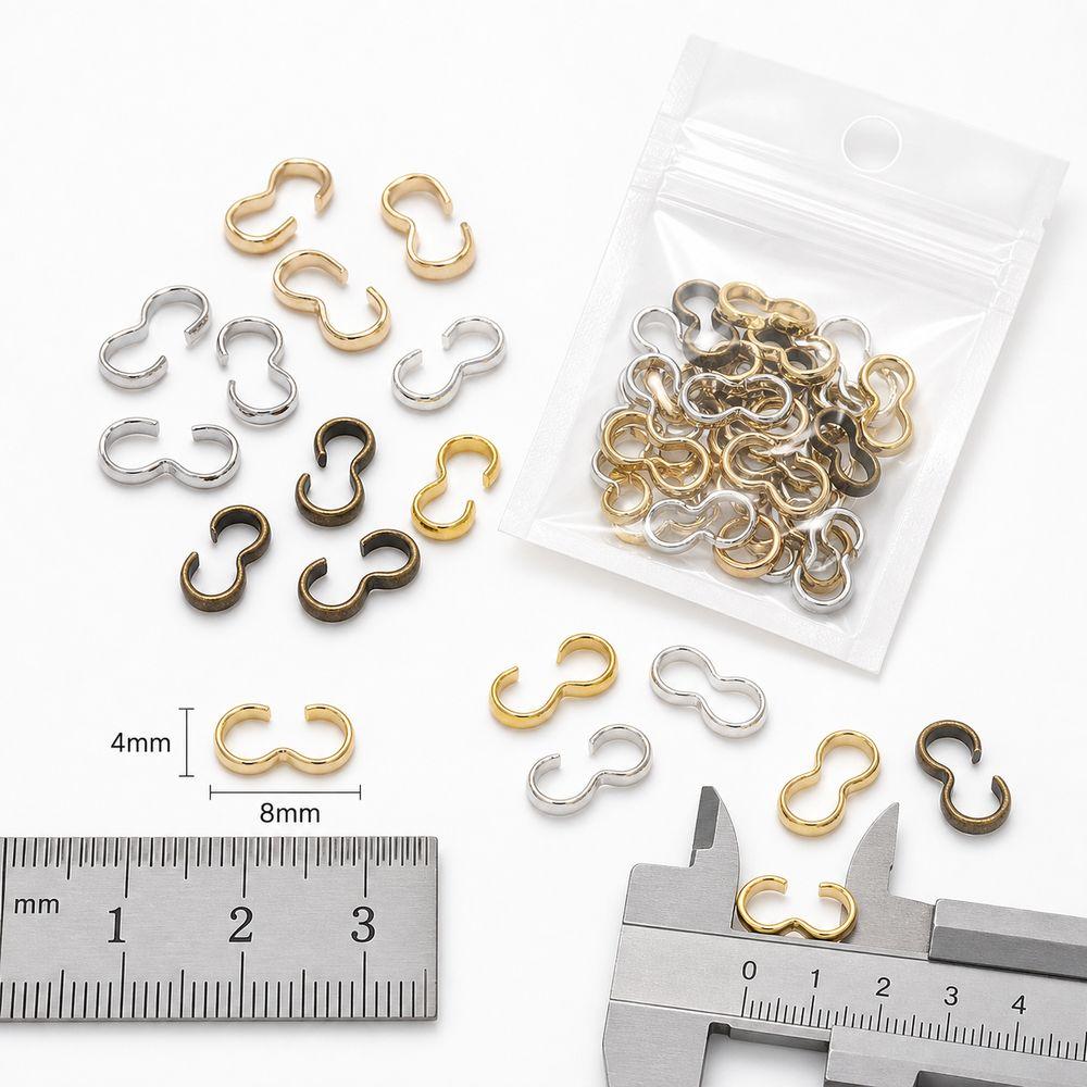 100Pcs Smooth Finish Charm Connector for Bracelets Necklaces Making DIY Jewelry Materials